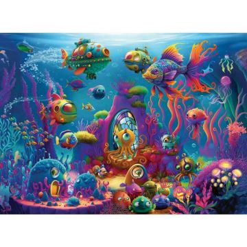 Puzzle, Ravensburger, Animalele oceanului, 150 piese, 7 ani+, Multicolor