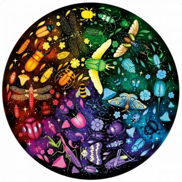 Puzzle rotund, Ravensburger, Insecte, 500 piese, 12 ani+, Multicolor