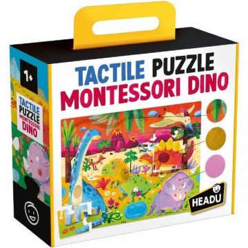 Puzzle tactil: Montessori. Dinozauri