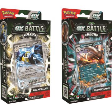 Set carti de joc, Pokemon TCG, Houndoom ex, Melmetal ex Battle Deck