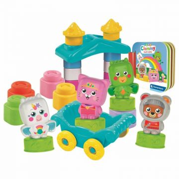 Set de construit, Clementoni, Eroi si printese, Cu 3 figurine, 6 luni+, Multicolor