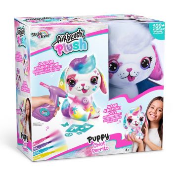 Set de joaca creativ, Airbrush Plush, Coloreaza catelusul