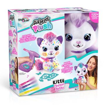 Set de joaca creativ, Airbrush Plush, Coloreaza pisicuta