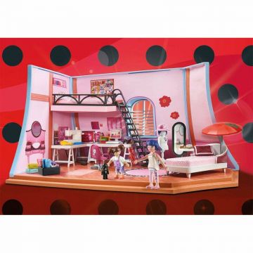 Set de joaca, Playmobil, Miraculous Loftul lui Marinette, Cu 2 figurine, 4 ani+, Multicolor