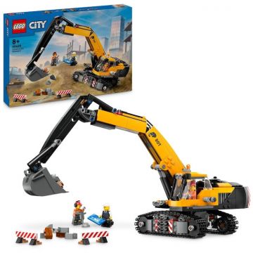 LEGO® LEGO® City - Excavator galben de constructii 60420, 633 piese