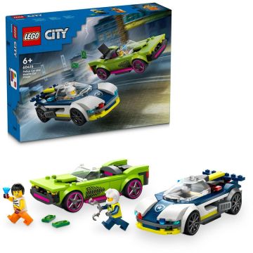 LEGO® LEGO® City - Urmarire cu masina de politie si masina puternica 60415, 213 piese