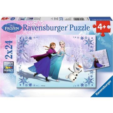 Puzzle 2 in 1. Frozen: Surori pentru totdeauna