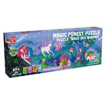 Puzzle Padurea Magica ce straluceste in intuneric Hape 200 piese