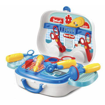 Set geanta cu trusa de doctor pentru copii, Doctor Kids alb