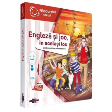 Carte Raspundel Istetel, Engleza si joc, in acelasi loc (Multicolor)