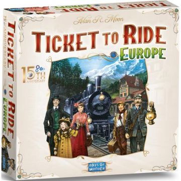 Joc Asmodee - Ticket to Ride Europe, 15th Anniversay Edition, limba engleza