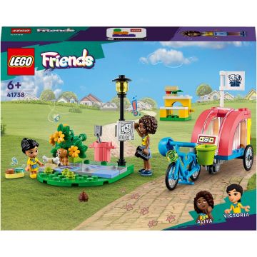 LEGO® Friends: Bicicleta pentru salvarea cainilor 41738, 125 piese, Multicolor