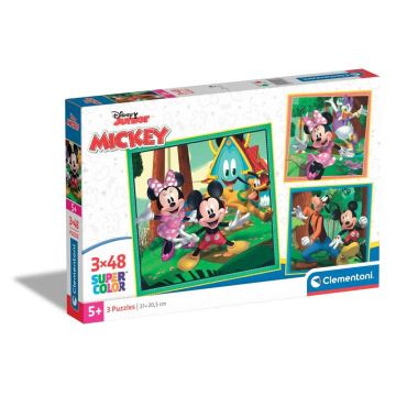 Puzzle 3 x 48 piese Clementoni Mickey and Friends 25298