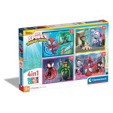 Puzzle progresiv Clementoni 4 in 1 Spidey and his Amazing Friends 21528