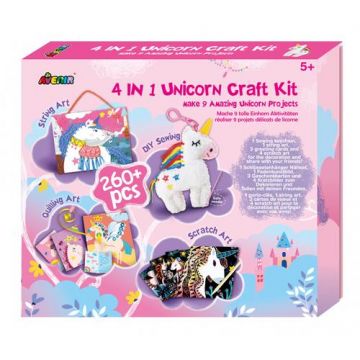 Set creativ 4 in 1 - Unicorni, Avenir, 5 ani +