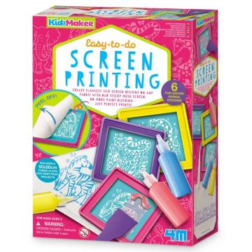 Set creativ, 4M, Kit de serigrafie pentru copii, usor de realizat, Kidzmaker