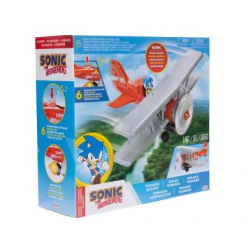 Set de joaca Sonic - Tornado Airplane, cu figurina, 6 cm