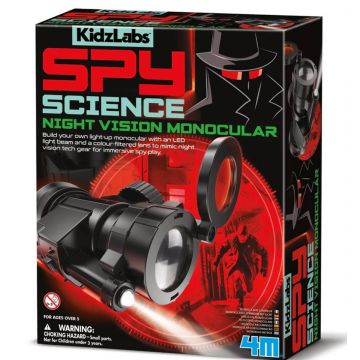 Set educativ, Kit Stem, 4M, Monocular cu vedere nocturna, Kidzlabs