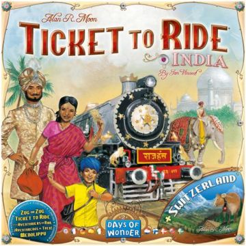 Extensie Asmodee - Ticket to Ride, Map Collection, India & Swiss, lb. engleza