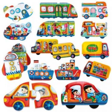 Headu Ecoplay - Puzzle-Uri Set Vehicule