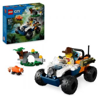 LEGO® City - Explorator al junglei pe ATV pe urmele unui panda rosu 60424, 92 piese