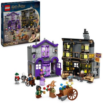 LEGO® LEGO® Harry Potter™ - Magazinul de baghete Ollivander si magazinul de haine al lui Madam Malkin 76439, 744 piese