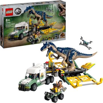 LEGO® LEGO® Jurassic World - Misiunea ”Dinozaur”: Camion de transport pentru un Allosaurus 76966, 588 piese