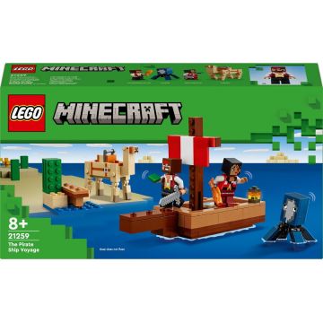 LEGO® LEGO Minecraft - Calatorie pe corabia de pirati 21259, 166 piese