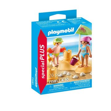 Playmobil PM71581 Figurine Copii Cu Castel De Nisip