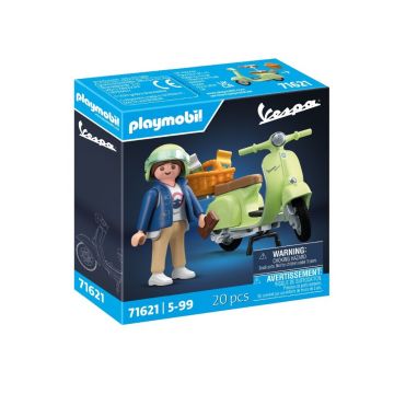 Playmobil PM71621 Vespa Verde cu o Femeie