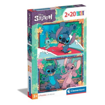 Puzzle 2 x 20 piese Clementoni Stitch 24809