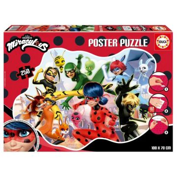 Puzzle 250 piese Educa Poster Miraculous Lady Bug