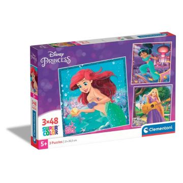 Puzzle 3 x 48 piese Clementoni Disney Princess 25304