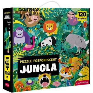 Puzzle fosforescent 120 piese. Jungla