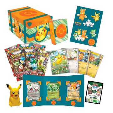 Set carti de joc in cutie, Pokemon TCG, Paldea Adventure Chest