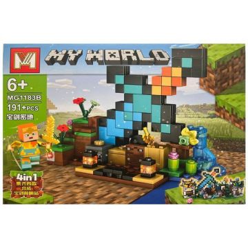 Set de constructie Minecraft My World 4 in 1, 191 piese