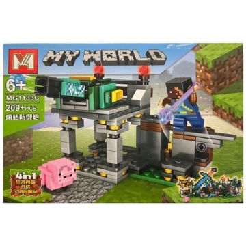 Set de constructie Minecraft My World 4 in 1, 209 piese