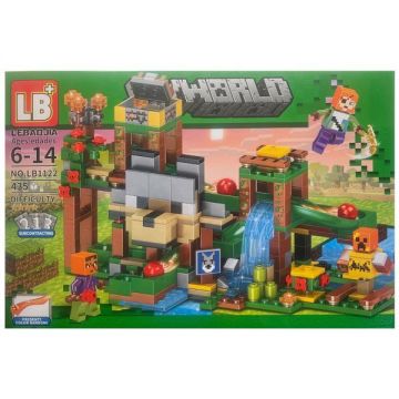 Set de constructie Minecraft My World cu parti mobile, 435 piese