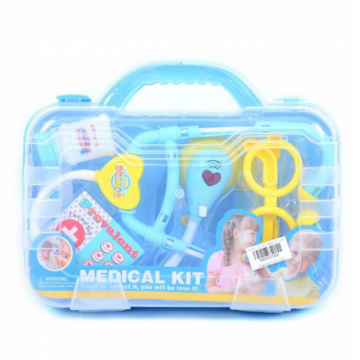 Trusa Micutului Medic, cu accesorii complete, bleu