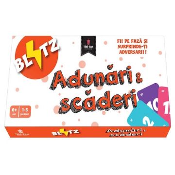 Joc educativ pentru copii Blitz Adunari si scaderi, 1-5 jucatori, 6 ani+