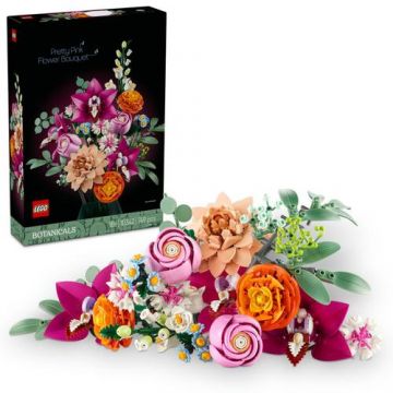 LEGO® Botanicals - Frumos buchet de flori roz 10342, 749 piese