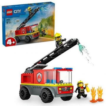 LEGO® City - Autospeciala de pompieri cu scara 60463, 82 piese