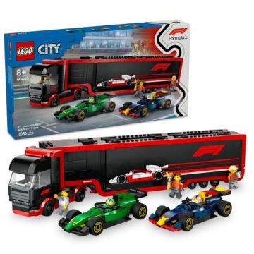 LEGO® City - Camion F1® cu masinile F1® RB20 si AMR24 60445, 1086 piese