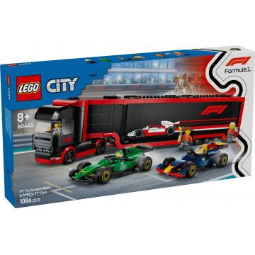 LEGO® City - Camion F1 cu masinile F1 RB20 si AMR24 (60445)