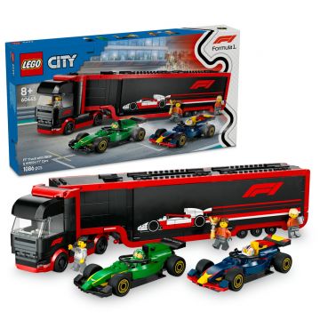 LEGO City: Camion F1 cu masinile F1 RB20 si AMR24