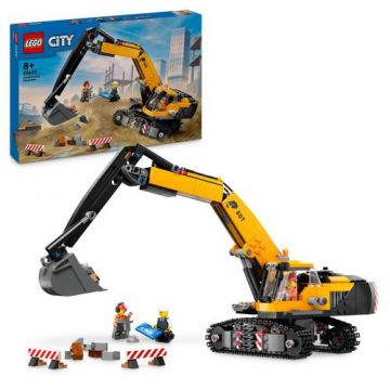 LEGO® City - Excavator galben de constructii 60420, 633 piese