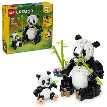 LEGO® Creator 3 in 1 - Animale salbatice: Familia de ursi panda 31165, 626 piese