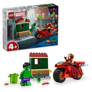 LEGO® Marvel - Iron Man cu motocicleta si Hulk 76287, 68 piese