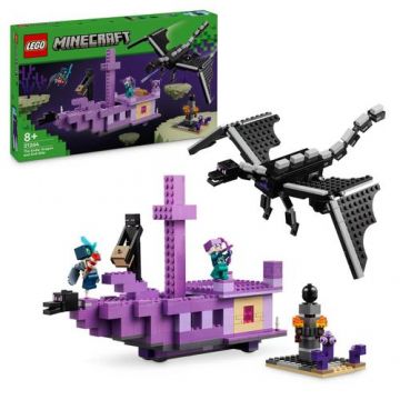 LEGO® Minecraft® - Dragon Ender si Corabia din End 21264, 657 piese