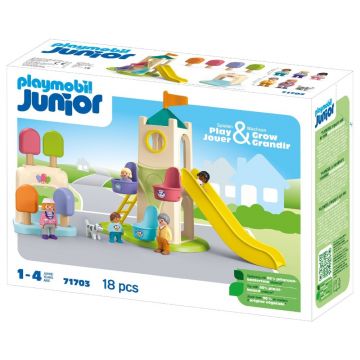 Playmobil PM71703 Playmobil Junior Turn De Aventura Cu Stand De Inghetata